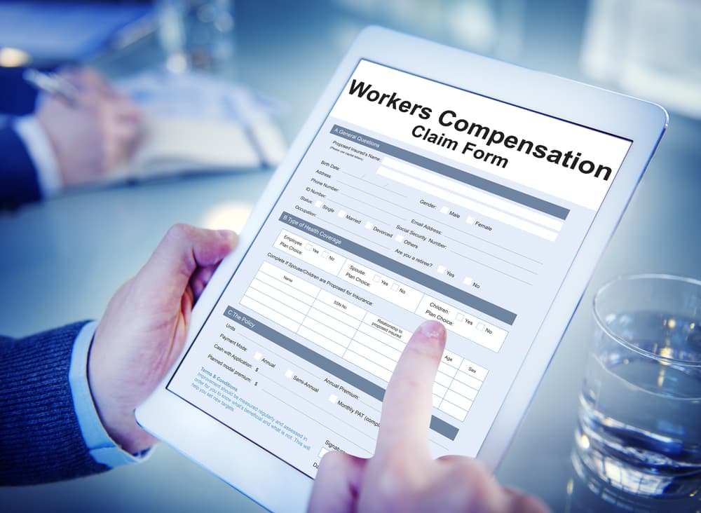 Workers' Compensation Claim Form Insurance Concept.