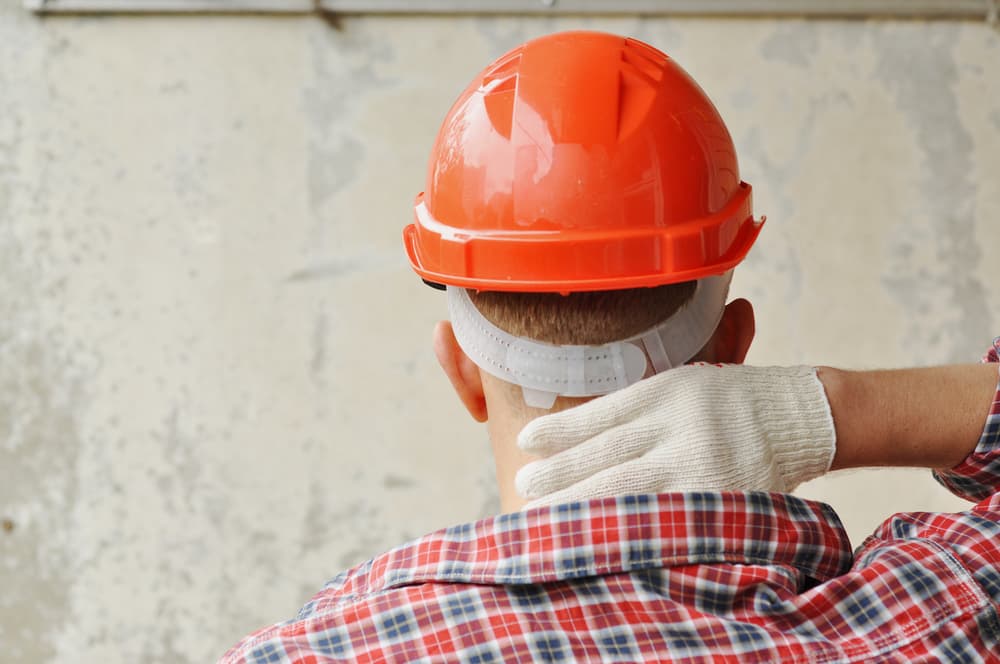 A construction worker get hurt at the site